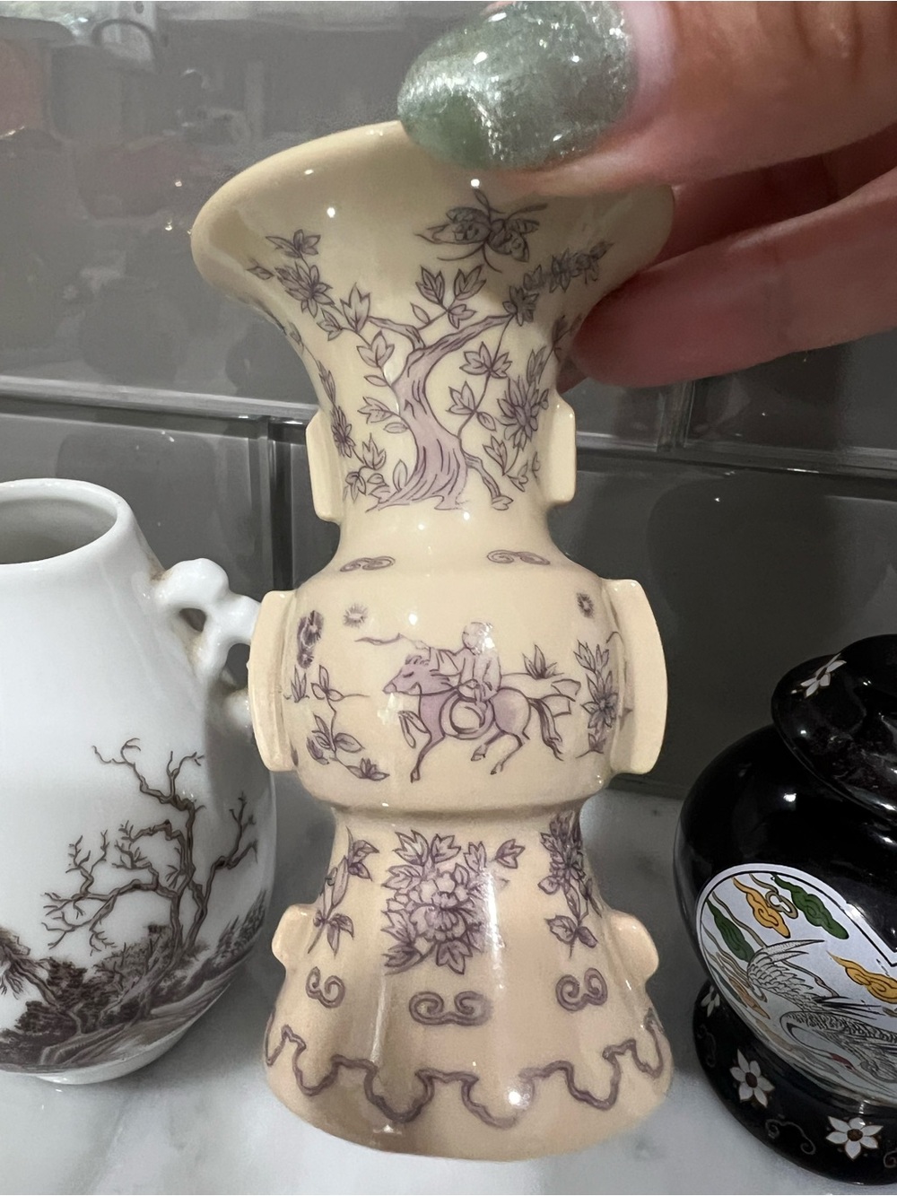 80s Asian Decorative Ceramic Bud Vases - Price for each - Picture 4 of 9